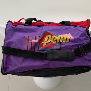 Purple and Red Tennis Bag